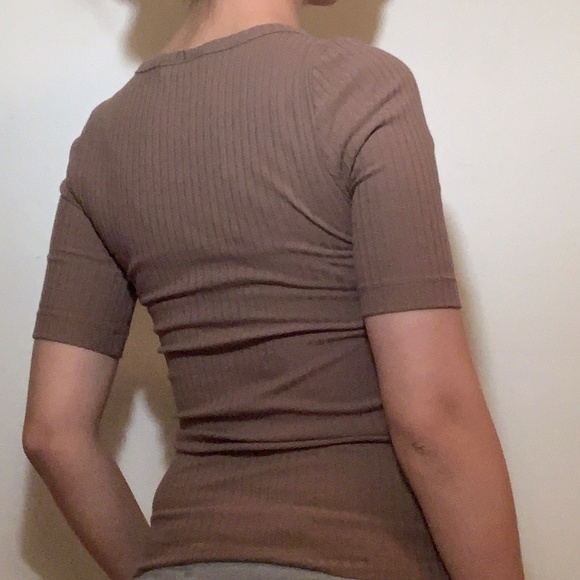 NWOT Frank & Oak Ribbed Top in Brown- Size XS - Picture 2 of 7